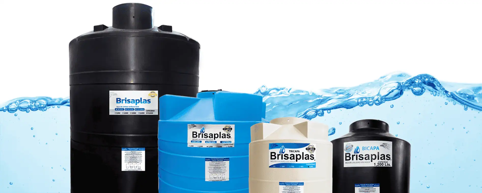 Línea completa de tinacos y cisternas Brisaplas